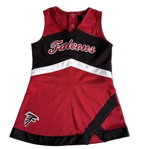 NFL Atlanta Falcons Baby Cheerleader Dress 1 Piece Football Cheer Girl Sz 18M